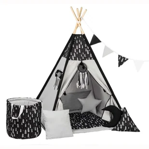 Namiot dla dzieci, bawełniany, duży zestaw, pingwin, 110x160 cm - Namioty i tipi dla dzieci - miniaturka - grafika 1