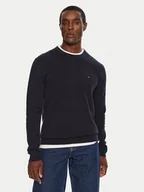 Swetry męskie - Tommy Hilfiger Sweter MW0MW36347 Granatowy Regular Fit - miniaturka - grafika 1