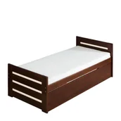 Łóżka dla dzieci i młodzieży - Łóżko Podwójne z Pojemnikiem 90 x 200 + 90 x 197 Dawid Dolmar Sosna Barwiona na Orzech, Seledyn - miniaturka - grafika 1