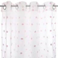 Zasłony - Atmosphera for kids Firana okienna do pokoju dziecka z nadrukiem w różowe pompony 140 x 240 cm B07TY4ZBG7 - miniaturka - grafika 1