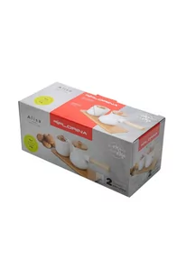 Komplet cukiernica i mlecznik Alisa w kolorze białym 24x10 cm - Cukiernice - miniaturka - grafika 2
