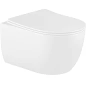 Miski WC - Miska WC Rimless z deską wolnoopadającą slim MEXEN Carmen, biała - miniaturka - grafika 1