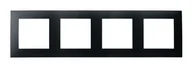 Klawisze i ramki - SZAFIR ramka poczwórna, uniwersalna CZARNY - miniaturka - grafika 1