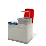 Kosze biurowe - B2B Partner Zestaw koszy na śmieci segregowane EKOMODUL, 2x 15 l 10111-02 - miniaturka - grafika 1