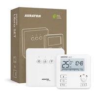 Regulatory i termostaty - Auraton REGULATOR POKOJOWY TYGODNIOWY BEZPRZEWODOWY LIBRA SET W ZESTAWIE Z ODBIORNIKIEM (LIBRA R + FORNAX) AUR00LBR0SE00 - miniaturka - grafika 1