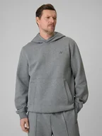 Bluzy męskie - 4F Bluza dresowa regular z kapturem męska - szara XL - miniaturka - grafika 1