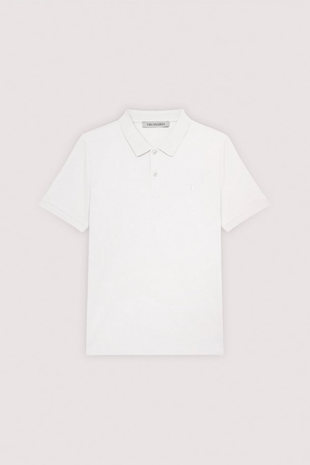 polo slim fit męskie biały