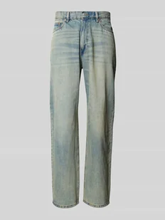 Jeansy o kroju baggy fit z 5 kieszeniami - Spodnie męskie - miniaturka - grafika 1