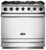 Kuchenki gazowo-elektryczne - Kuchnia gazowo-elektryczna FALCON 900S 90 Biały szczotkowany nikiel - miniaturka - grafika 1