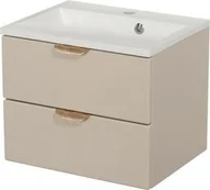 Szafki łazienkowe - Szafka łazienkowa piaskowa 50 cm MAGNOLIA z umywalką - miniaturka - grafika 1