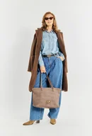 Torebki damskie - Shopperka Nobo denim croco - miniaturka - grafika 1