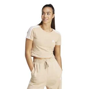 Koszulka damska ADIDAS Gym & Pilates crop slim - Koszulki sportowe damskie - miniaturka - grafika 1