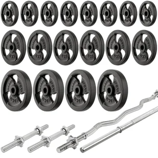 Zestaw MS36_2.0_113KG | Dwustronnie regulowana ławka treningowa + stojaki bramowe + modlitewnik + prasa + wyciąg + zestaw gryfów i obciążeń 113 kg - Marbo Sport - Ławki treningowe - miniaturka - grafika 7