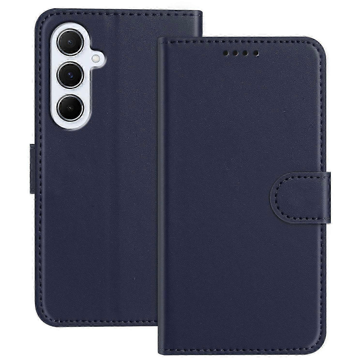 Do Samsung Galaxy A26 5G Skórzane etui Portfel Stojak Jednolity kolor Anti Drop Pokrowiec na telefon - zielony Wielobarwny Blue