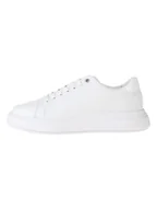 Trampki damskie - Calvin Klein Skórzane sneakersy w kolorze białym - miniaturka - grafika 1