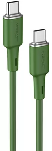 Acefast kabel USB Typ C - USB Typ C 1,2m, 60W (20V/3A) zielony (C2-03 oliver green) C2-03-C-C oliver green - Kable USB - miniaturka - grafika 1