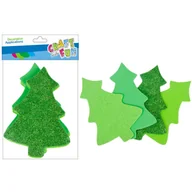 Pozostałe akcesoria dla plastyków - Craft with Fun Ozdoba dekoracyjna Eva Choinka samoprzylepna 12szt 12/144 - miniaturka - grafika 1