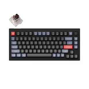 Keychron V1 Carbon Black Keychron K Pro Brown Fully Assembled Knob V1-D3 czarna - Klawiatury - miniaturka - grafika 1