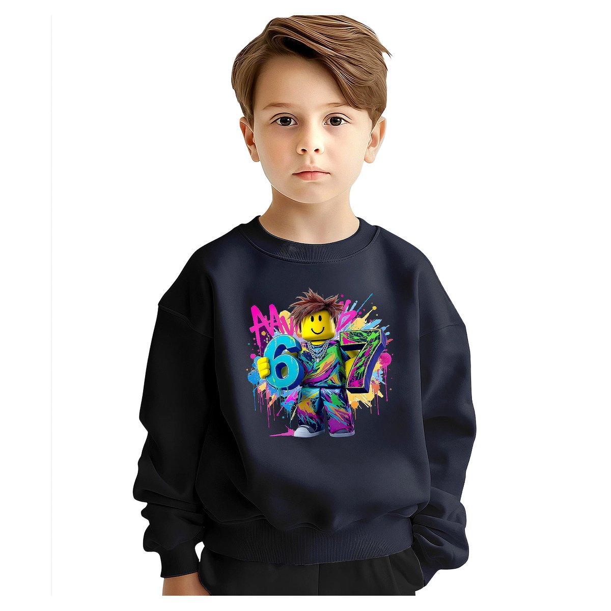 BLUZA DZIECIĘCA 67 SIX SEVEN VIRAL ROBLOX 122-128 DLA CHŁOPCA DZIEWCZYNKI