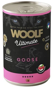 WOOLF Ultimate Dog Can Goose and Raspberry - gęś z maliną 400g - Mokra karma dla psów - miniaturka - grafika 1
