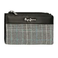 Portfele - Pepe Jeans Kendra Portfel Czarny 17x10x2 cms Poliester ze skórą syntetyczną, czarny, Talla única, Portfel z karty - miniaturka - grafika 1