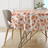 Obrusy i serwetki - Obrus okrągły AUTUMN wzór AT34 | pomarańczowe liście średnica 110 cm - miniaturka - grafika 1