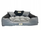 Legowiska dla psów - Kingdog Szare Legowisko Kanapa Dla Psa 75X65 cm - miniaturka - grafika 1