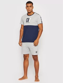 Piżamy męskie - Cristiano Ronaldo CR7 Piżama 8730-41-749 Szary Regular Fit - grafika 1