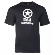 Odzież taktyczna i umundurowanie - Mil-Tec Koszulka T-Shirt Allied Star - Czarna - miniaturka - grafika 1