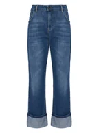 Spodnie damskie - Rinascimento Jeansy CFC0125144003 Niebieski Loose Fit - miniaturka - grafika 1