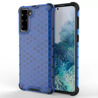 Etui i futerały do telefonów - Honeycomb etui pancerny pokrowiec z żelową ramką Samsung Galaxy S21+ 5G (S21 Plus 5G) niebieski - miniaturka - grafika 1