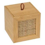 Koszyki łazienkowe - Bambusowy organizer łazienkowy Wenko Allegre, 9x9 cm - miniaturka - grafika 1