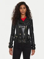 Kurtki damskie - Guess Kurtka skórzana W4YL33 K8S30 Czarny Regular Fit - miniaturka - grafika 1