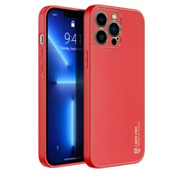 Etui i futerały do telefonów - Dux Ducis Yolo eleganckie etui pokrowiec ze skóry ekologicznej iPhone 13 Pro czerwony - miniaturka - grafika 1
