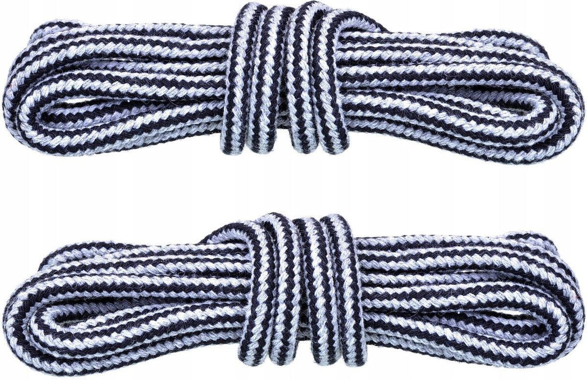 SZARO-CZARNE Sznurówki TREKKINGOWE 90 cm Okrągłe 5 mm SZNUROWADŁA HQ G9-30