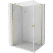 Kabiny prysznicowe - Mexen Mist-H L Duo kabina prysznicowa uchylna 115 x 80 cm, transparent, złota szczotkowana - 8A5L-115L-080P-55-00 - miniaturka - grafika 1