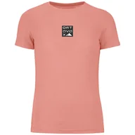 Koszulki sportowe damskie - Koszulka damska Ortovox 185 Merino Square T-shirt Women's Rozmiar: L / Kolor: różowy - miniaturka - grafika 1