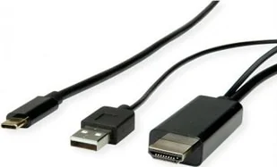 Roline USB-C - HDMI 2 m Czarny - Kable - miniaturka - grafika 1