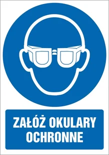 Tabliczka Załóż okulary ochronne 30x42cm PCV 3mm - Okulary ochronne - miniaturka - grafika 1