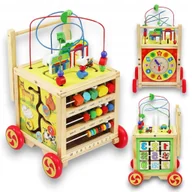 Chodziki - PCHACZ CHODZIK drewniany dla dziecka gra zabawka INTERAKTYWNA EDUKACYJNA - miniaturka - grafika 1