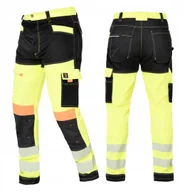 Odzież robocza - Spodnie robocze DO PASA OSTRZEGAWCZE ODBLASK bawełna monterskie 56 - miniaturka - grafika 1