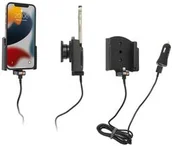 Uchwyty samochodowe do telefonów - Uchwyt do Apple iPhone 13 Pro z wbudowanym kablem USB oraz ładowarką samochodową - miniaturka - grafika 1