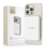 Powerbanki - PB10 LIFEMAG MAGSAFE POWER BANK 5000MAH POWERBANK BATERIA MAGNETYCZNA ZAPASOWA DO IPHONE 12 13 14 15 16 PRO MAX / PLUS - WHITE - miniaturka - grafika 1