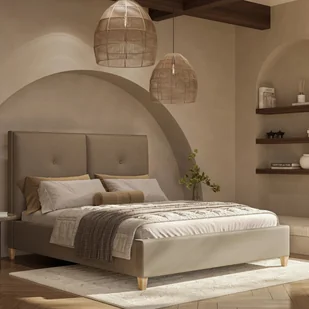 Łóżko Magnolia z Guzikiem 180x200 cm, Grupa 2, Pojemnik: Nie ramowe/kontynentalne, tapicerowane, z pojemnikiem - Łóżka - miniaturka - grafika 1