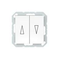 Wyłączniki światła i elektryczne - DPM Włącznik żaluzjowy Quadrum biały Dpm - miniaturka - grafika 1