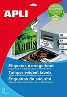 Etykiety do drukarek - APLI 011271 240 etykiety bezpieczeństwa laser/kopiarka, 40 mm, biały - miniaturka - grafika 1