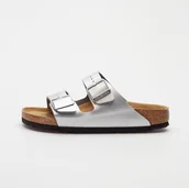 Sandały damskie - Birkenstock Sandały Damskie Arizona BF Silver 1012283 - US 6 / EU 37 / 24 CM - miniaturka - grafika 1