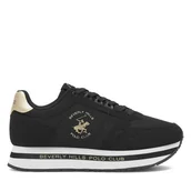 Sneakersy damskie - Sneakersy Beverly Hills Polo Club BHPC042W Czarny - miniaturka - grafika 1