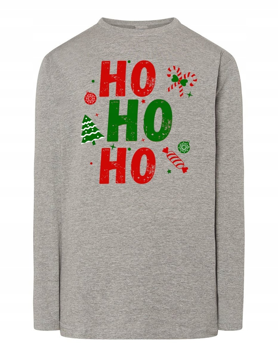 Longsleeve świąteczny nadruk HO HO HO r.XL