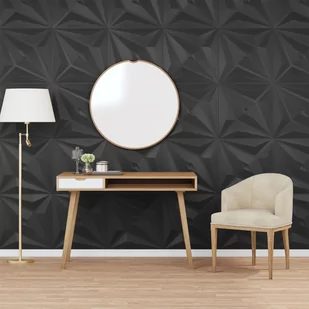 vidaXL Panele ścienne, 48 szt., czarne, 50x50 cm, EPS, 12 m², gwiazda - Dekoracje domu - miniaturka - grafika 1